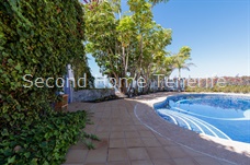 Villa Roque del Conde - Zona de piscina y jardín